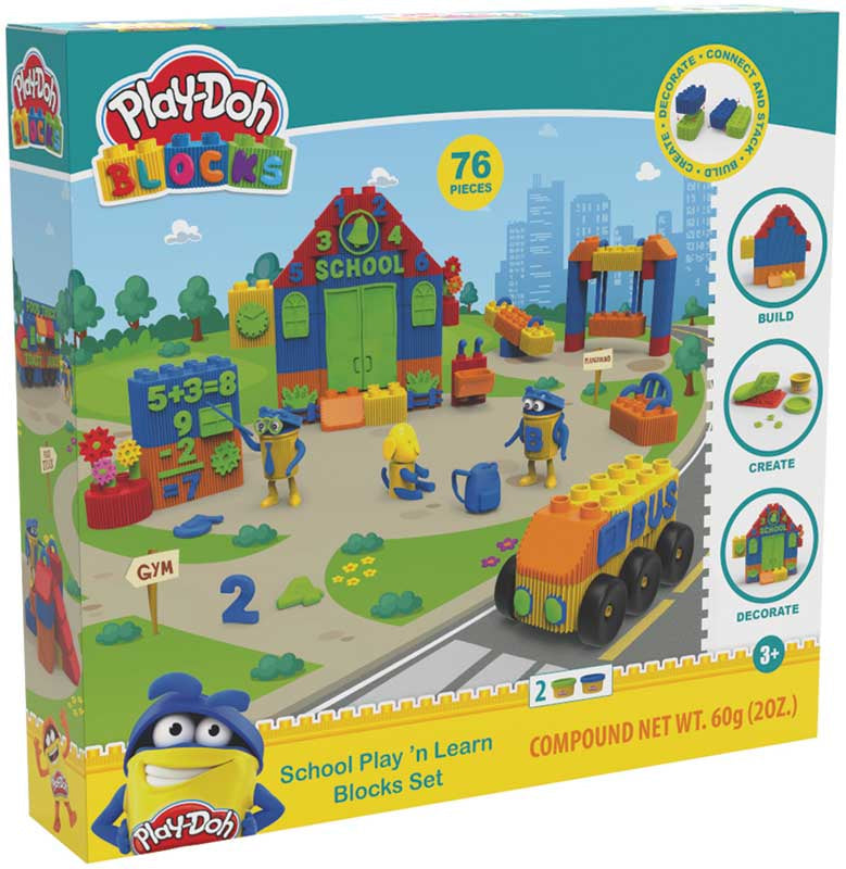 Playdoh Blocks School Play 'n' Learn Blocks - Albagame