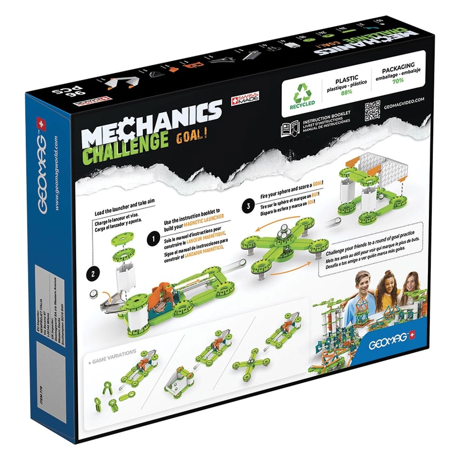 Mechanics Challenge Geomag Goal 96pcs - Albagame