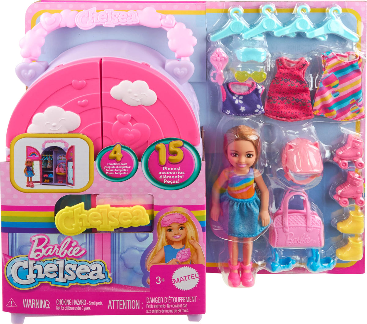 Doll Barbie Chelsea Doll & Closet Toy Playset with Clothes & Accessories Set - Albagame