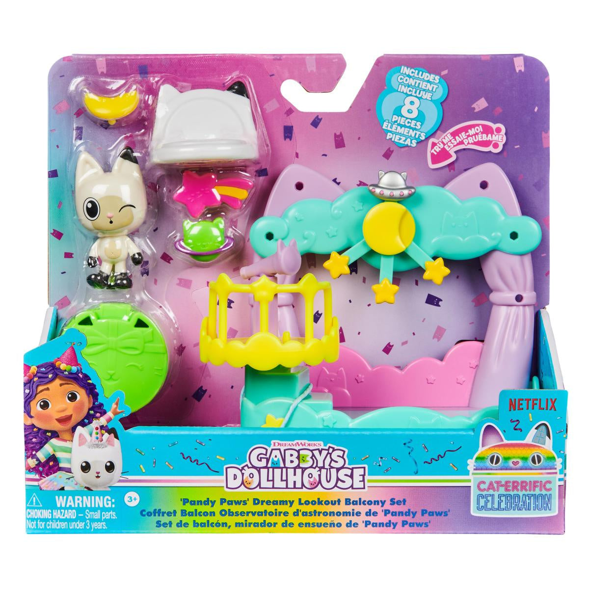 Figure Set Gabby's Dollhouse Balcony Pandy Paws - Albagame