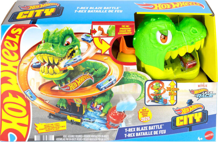 Playset Hot Wheels City T-Rex Fire Station - Albagame