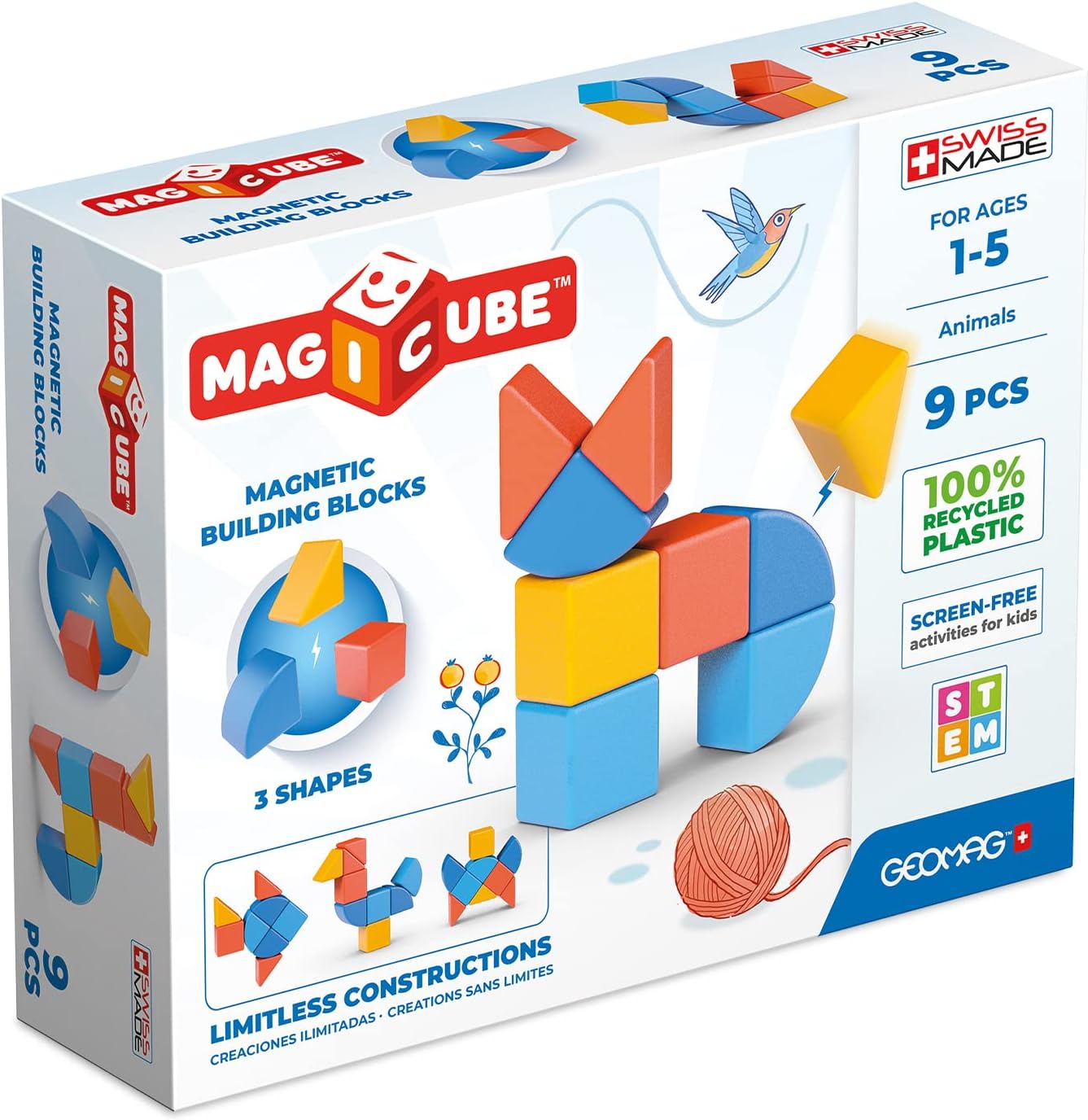 Magicube Blocks Geomag Animals 9pcs - Albagame