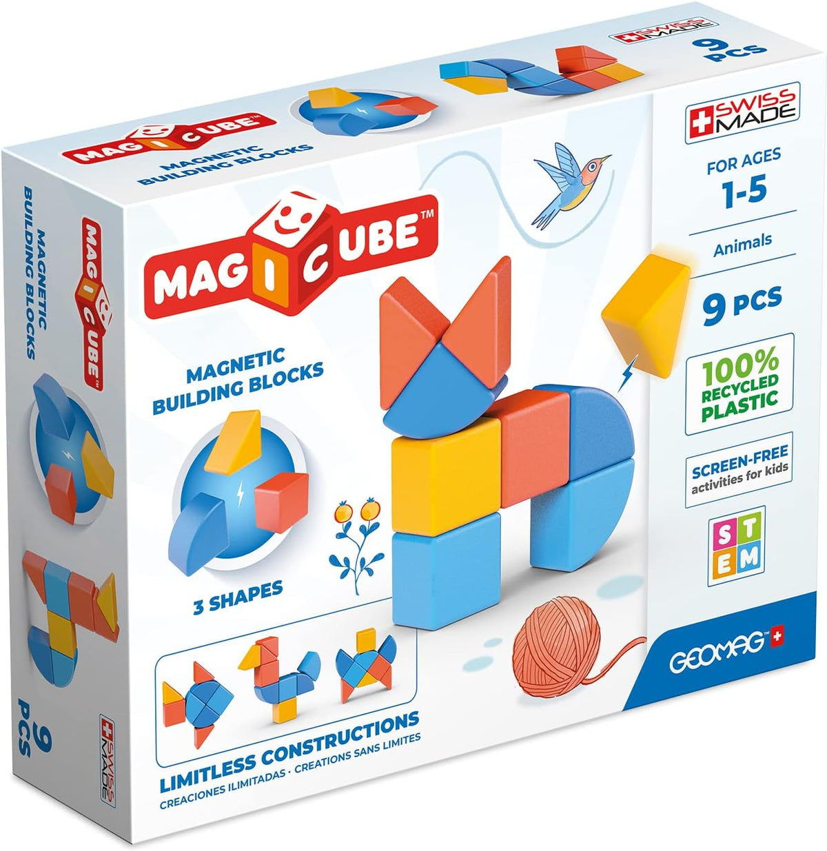 Magicube Blocks Geomag Animals 9pcs - Albagame