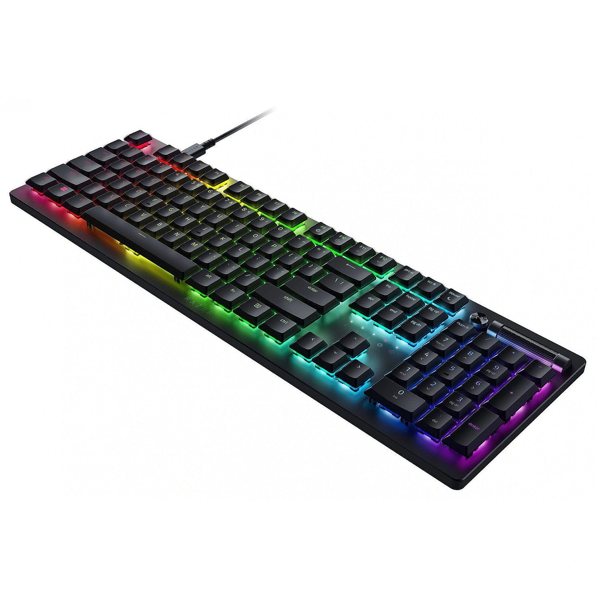 Keyboard Razer DEATHSTALKER V2 , Low Profile , Chroma RGB , Clicky Optical Purple Switches , US Layout , Black , RZ03-04501800-R3M1 - Albagame