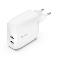 Socket Charger Belkin 2x USB-C with PD PPS up to 60Watt Total (2x30Watt/port) , White , BEL-0041 - Albagame