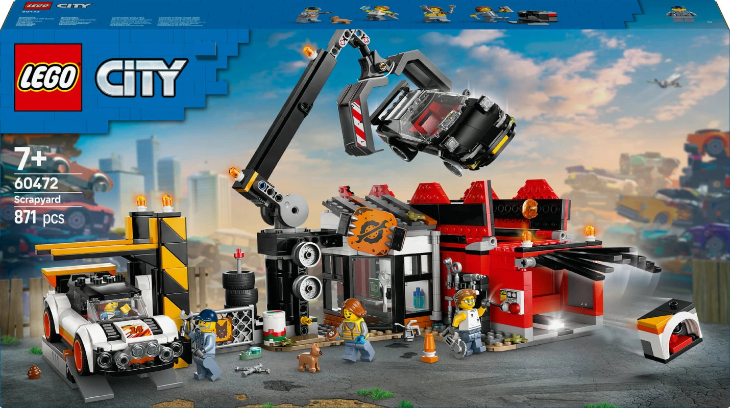 Lego City Scrapyard with Cars and Crane 60472 - Albagame