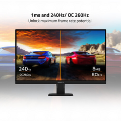 Monitor 27" Gigabyte GS27QXA , QHD 2560x1440 SS-IPS 350cd/m² 1ms 240Hz 128%sRGB , 2x HDMI 1x DisplayPort , VESA , FreeSync Premium , Black , GS27QXA , 1Y