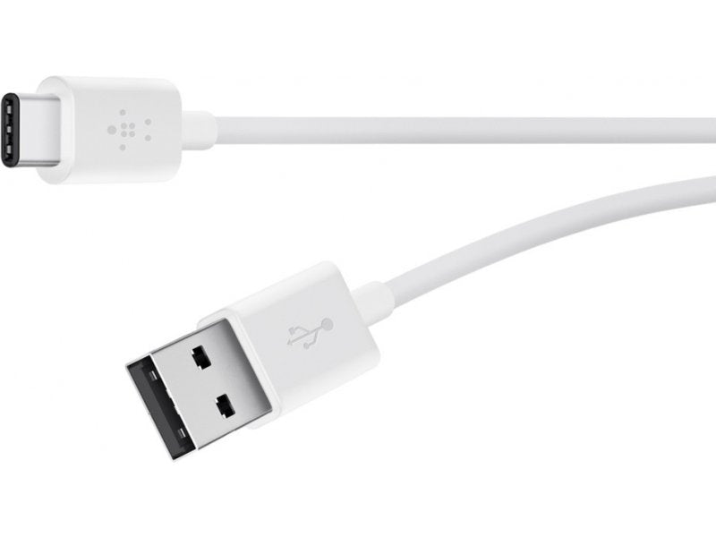 Cable USB-A  Belkin BoostCharge , USB-A to USB-C , 2m , White , CAB001BT2MWH - Albagame