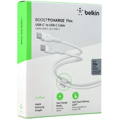 Cable USB-C  Belkin BoostCharge Flex , USB-C to USB-C up to 60W , 2m , White , CAB009BT2MWH - Albagame