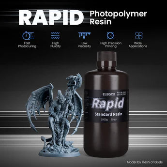 Resin Elegoo Rapid Standard 1kg Grey - Albagame