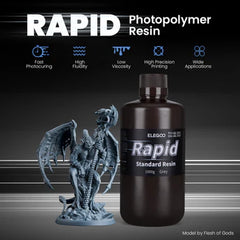Resin Elegoo Rapid Standard 1kg Grey - Albagame