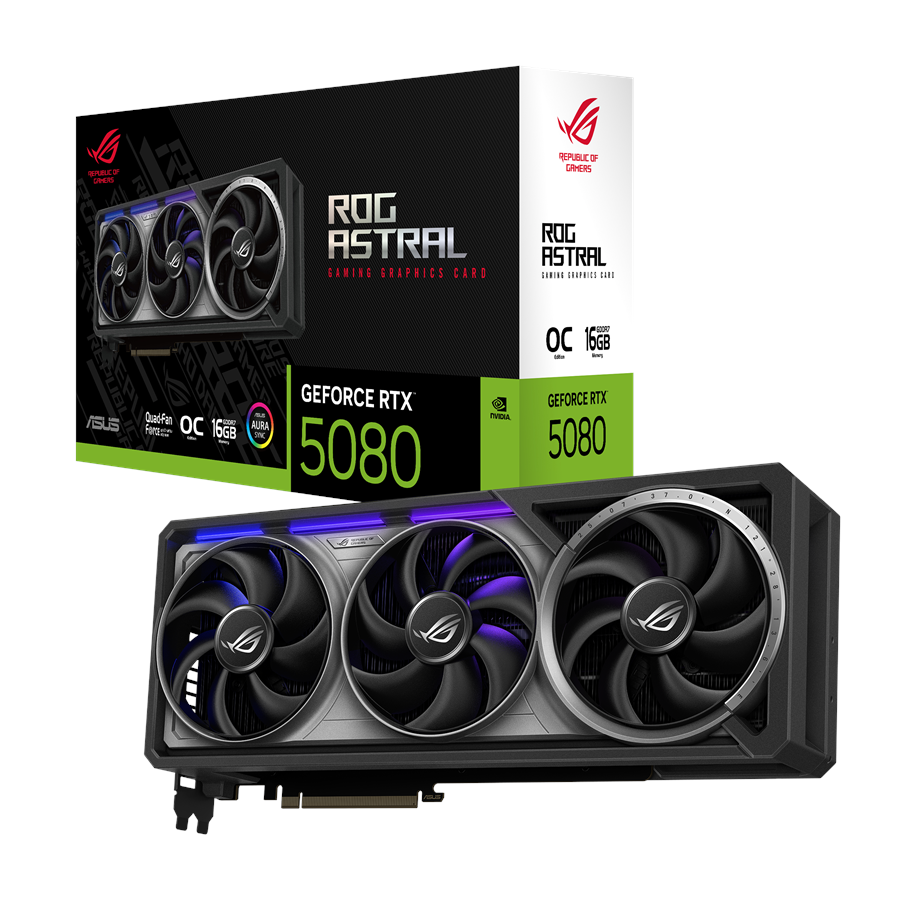 GPU ASUS ROG Astral OC Edition  GeForce RTX 5080 16GB GDDR7 - Albagame