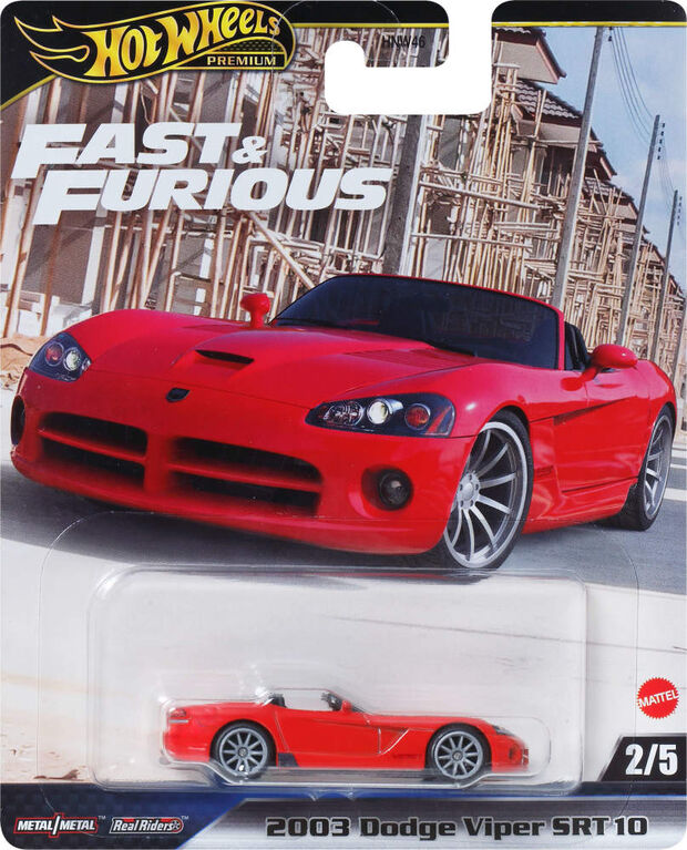 Vehicle Hot Wheels Premier Fast & Furious 2003 Dodge Viper SRT10