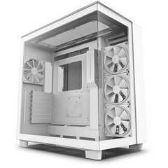 Case NZXT H9 Elite , ATX , Columnless , 3x F Series 120mm RGB Fans Included , up to 360mm Radiator support , White , CM-H91EW-01 - Albagame