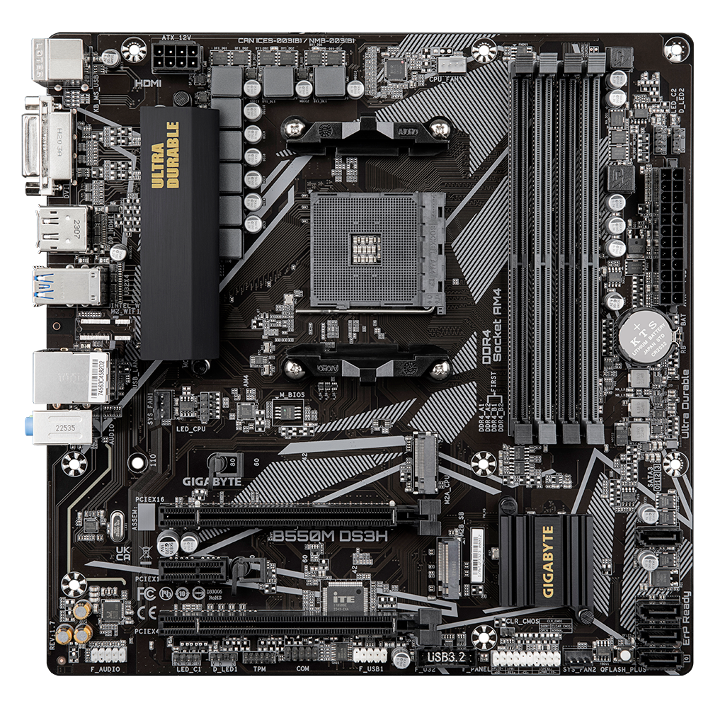 Motherboard Gigabyte B550M DS3H - Albagame