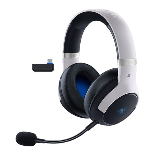Headset Razer KAIRA PRO HYPERSPEED , Wireless and Bluetooth , designed for Playstation , Up to 30 hours Battery , Black/White , RZ04-04030200-R3G1 - Albagame