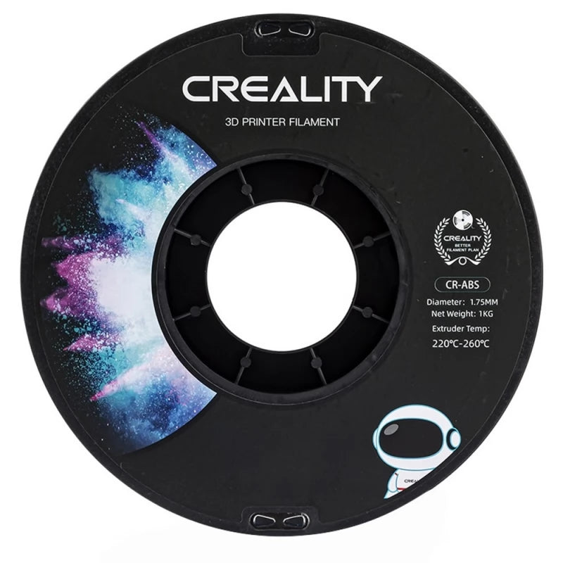 Filament Creality CR-ABS Black for 3D Printer , Large Object Stability , Tensile Str. 43MPA , 1 kg Spool 1.7 , 3301020035 - Albagame