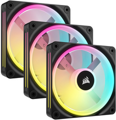 Fan 3x 120mm Corsair iCUE LINK QX120 ARGB 120mm PWM , up to 2,400 RPM Adjustable , Airflow 107 m3/h , Premium Edition , with iCUE LINK System Hub + Cable , Black , CO-9051002-WW