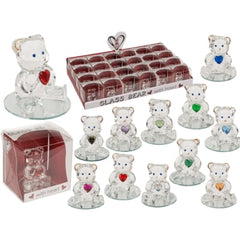 Figure Glass Bear With Heart - Albagame