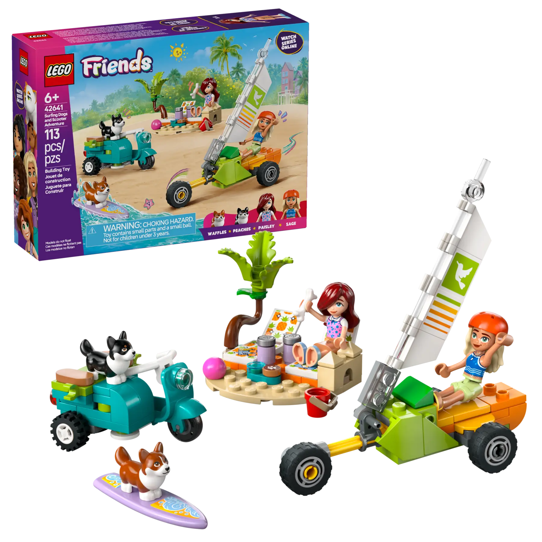 Lego Friends Surfing Dogs and Scooter Adventure 42641 - Albagame