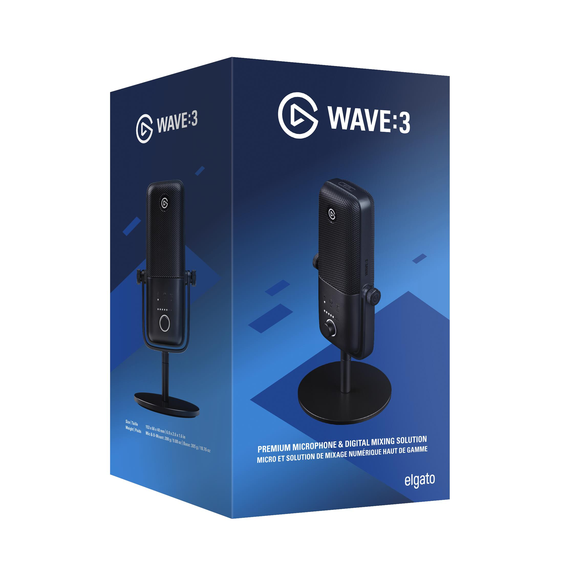 Elgato Wave:3 , Premium Microphone & Digital Mixing Solution , 10MAB9901 - Albagame