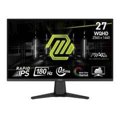 Monitor 27" MSI MAG 275QF , QHD 2560x1440p Rapid IPS 180Hz 1ms 101%sRGB 300nits , 2xHDMI 1xDisplayPort , VESA , Adaptive Sync , Black , 9S6-3CE21M-022 , 2Y