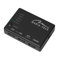 Switch HDMI Media-tech , 5x Input HDMI to 1x Output HDMI , up to 4K , MT5207 - Albagame