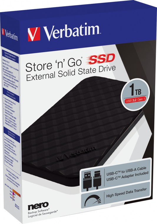 1TB Verbatim Store 'n' Go 2.5" , SSD External