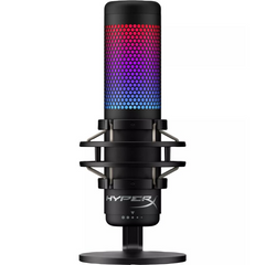 Microphone HyperX QuadCast S , Tap-to-Mute sensor with LED status indicator , USB-C to USB-A cable 2m , Compatible with: PC PS5 PS4 Mac , Black , 4P5P7AA - Albagame