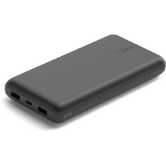Power Bank 20,000mAh Belkin BoostCharge , 2x USB-A  1x USB-C Ports , up to 15W Fast Charge , Black , BEL-0035 - Albagame