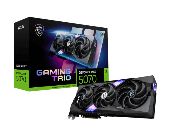 GPU MSI GAMING TRIO OC GeForce RTX 5070 12GB GDDR7 , 3x Fan , Black , G5070-12GTC