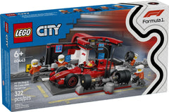 Lego City F1 Pit Stop & Pit Crew with Ferrari Car 60443 - Albagame