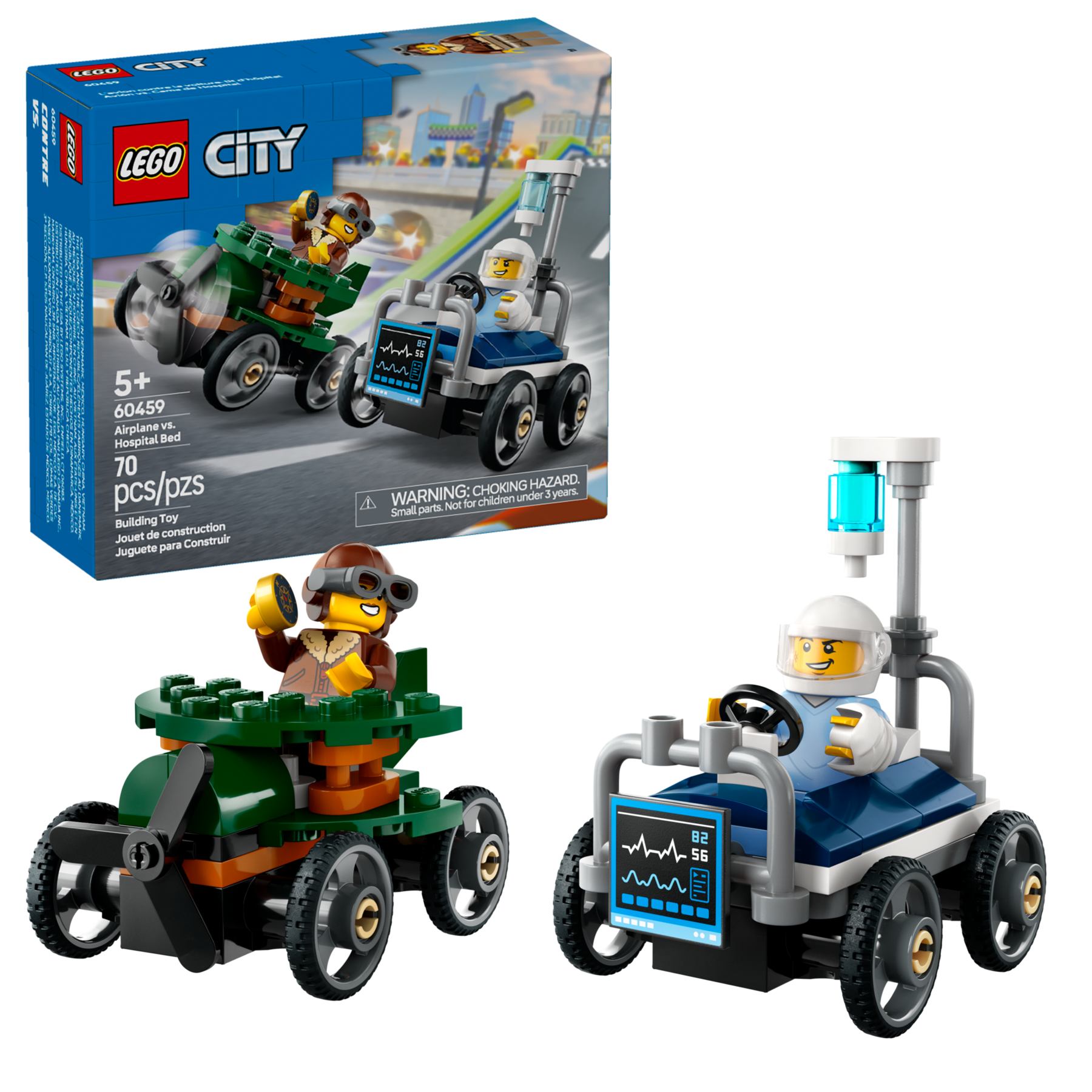 Lego City Airplane VS. Hospital Bed Race 60459 - Albagame