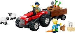 Lego City Red Farm Tractor with Trailer & Sheep 60461 - Albagame
