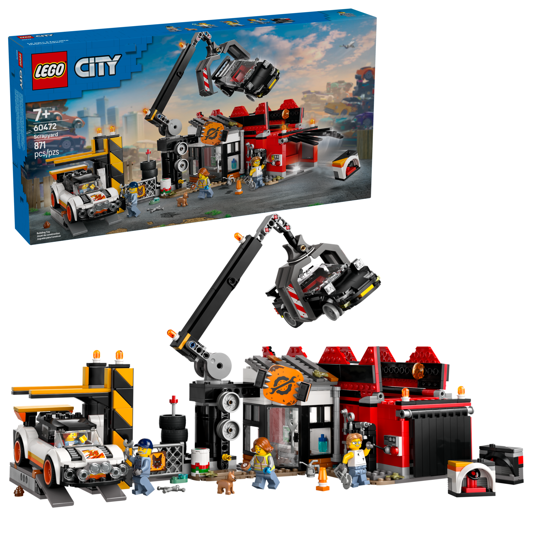 Lego City Scrapyard with Cars and Crane 60472 - Albagame