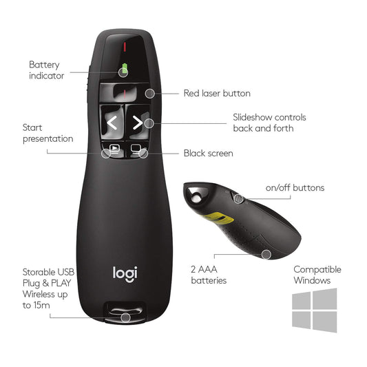 Laser Presenter Logitech R400 Wireless - Albagame