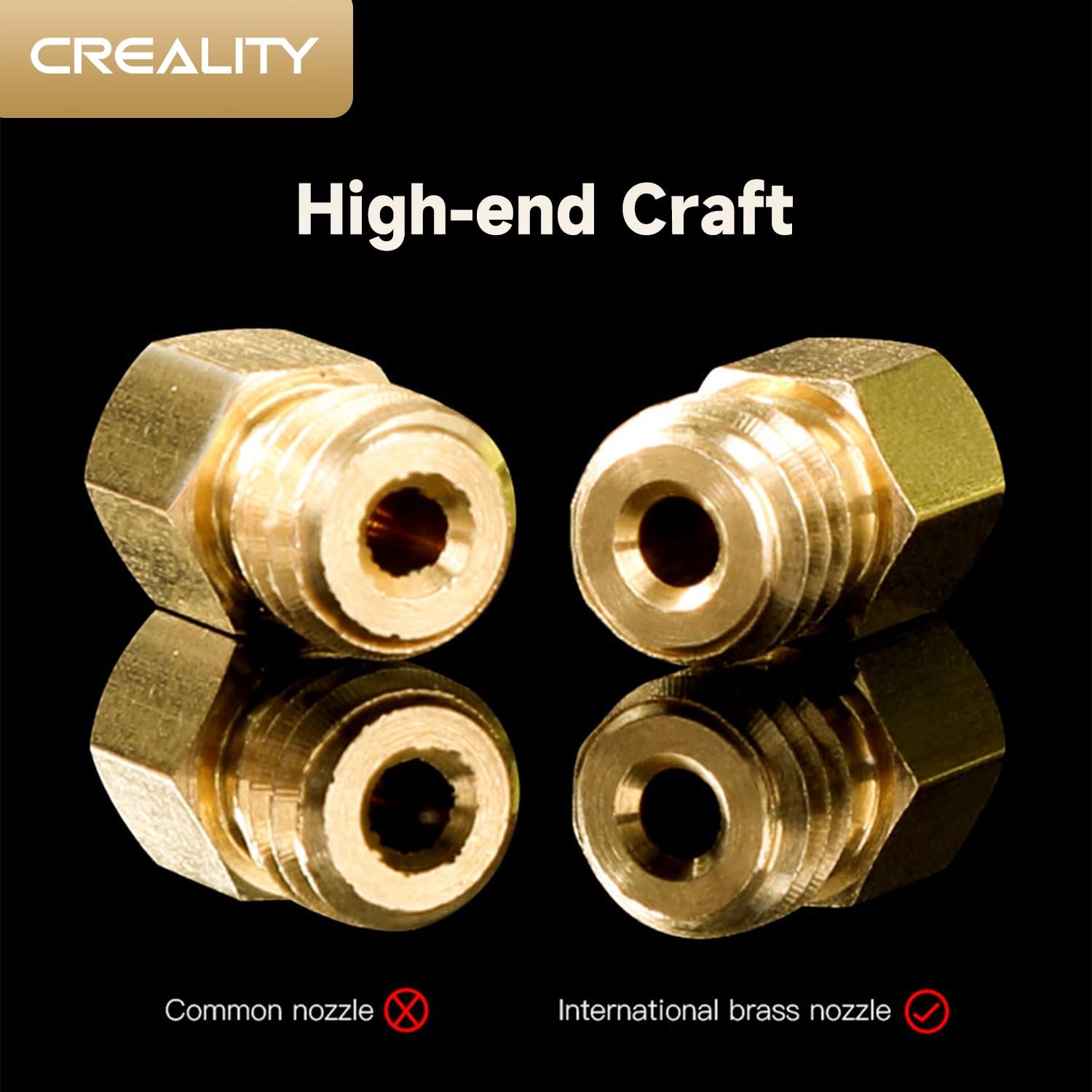 Brass Nozzle Kit CREALITY 0,4mm 6x13mm (x5 pcs) - Albagame