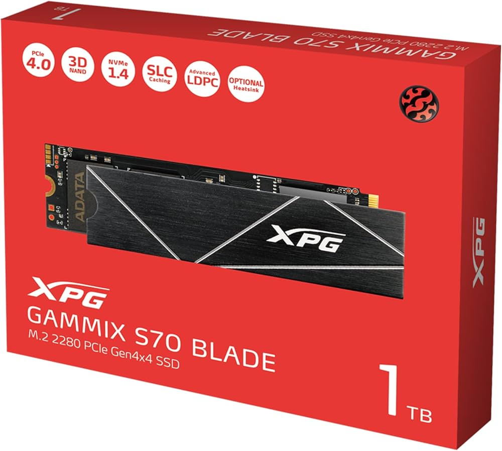 SSD 1TB XPG GAMMIX S70 Blade , M.2 NVMe PCIe Gen4 - Albagame