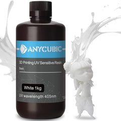 Resin Anycubic Basic Rigid 1kg Light White - Albagame