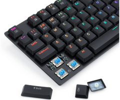 Keyboard Redragon Aps TKL K607 RGB , Mechanical , Blue Switches and Low-profile , Black , K607-RGB - Albagame