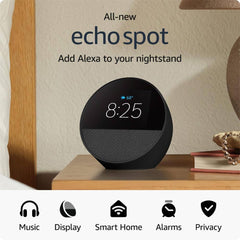 Smart Alarm Clock Amazon Echo Spot Black