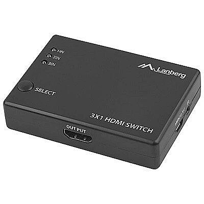 Switch HDMI LANBERG , 3x Input HDMI to 1x Output HDMI , up to 4K , SWV-HDMI-0003 - Albagame