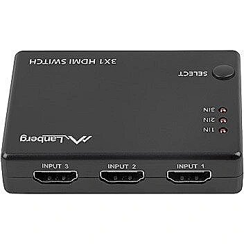 Switch HDMI LANBERG , 3x Input HDMI to 1x Output HDMI , up to 4K , SWV-HDMI-0003 - Albagame