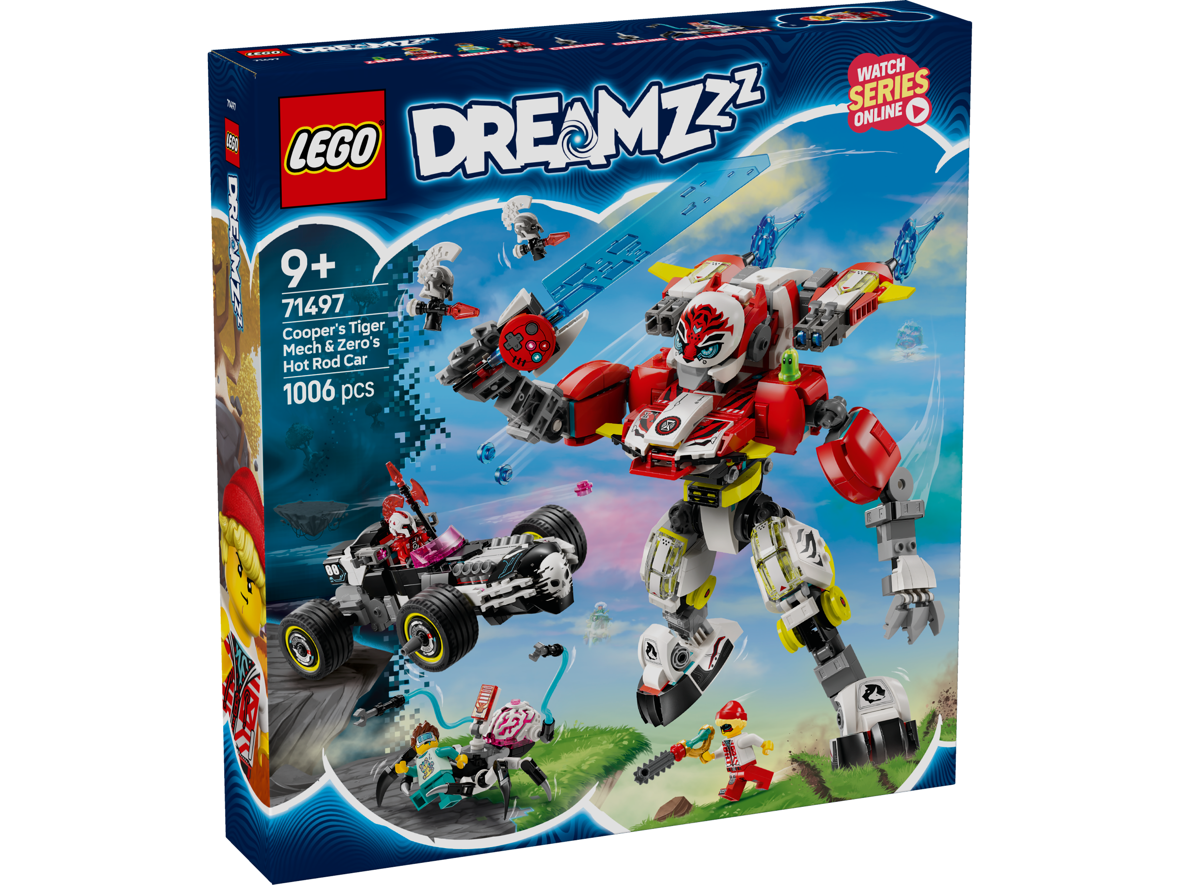 Lego Dreamzzz Cooper's Tiger Mech & Zero's Hot Rod Car 71497 - Albagame