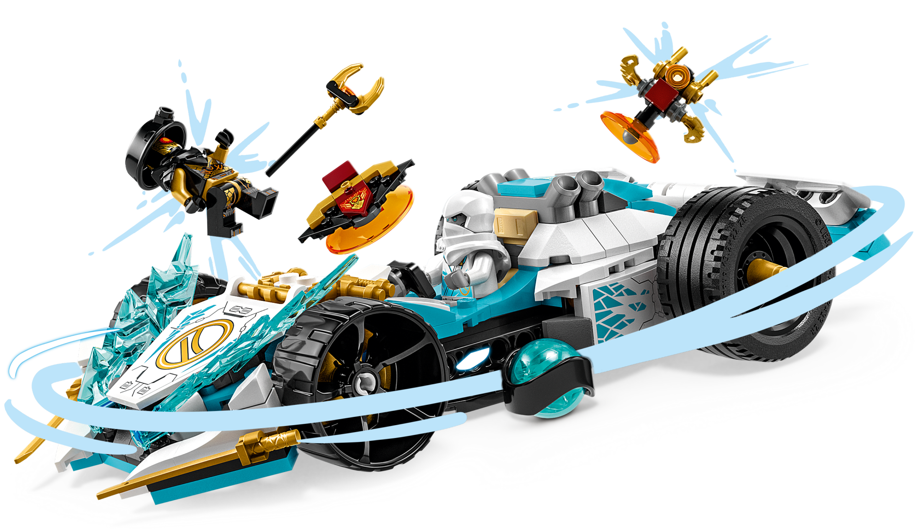 Lego Ninjago Zane's Dragon Power Spinjitzu Race Car 71791 - Albagame