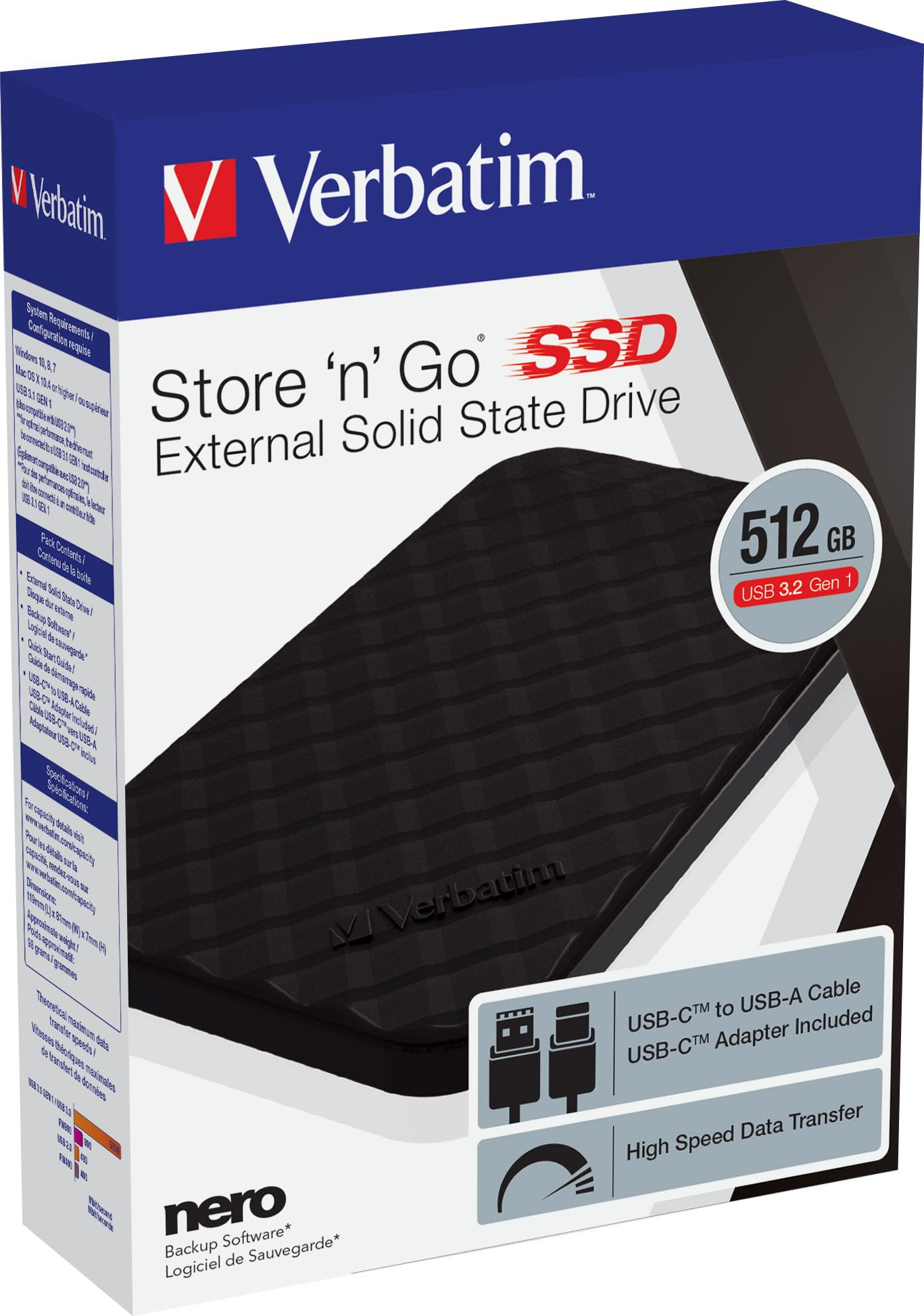 512GB Verbatim Store 'n' Go 2.5" , SSD External - Albagame