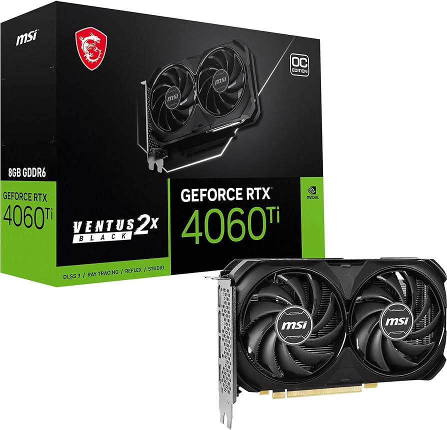 GPU MSI VENTUS 2X OC GeForce RTX 4060 Ti 8GB GDDR6 - Albagame