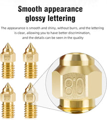 Brass Nozzle Kit CREALITY 0,4mm 6x13mm (x5 pcs) - Albagame