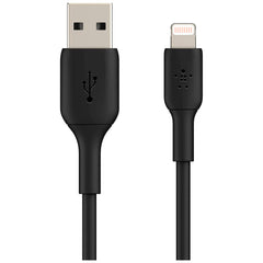 Cable USB-A  Belkin BoostCharge , USB-A to Lightning , 1m , Black , CAA001BT1MBK - Albagame