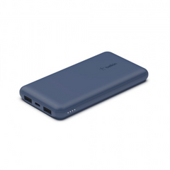 Power Bank 10,000mAh Belkin BoostCharge , 2x USB-A  1x USB-C Ports , up to 15W Fast Charge , Blue , BEL-0025 - Albagame
